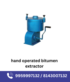 Hand Operated Bitumen Extractor Equipment Suppliers in Rani Gunj, Secunderabad, Hyderabad